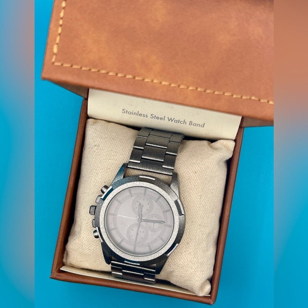 Lucky Brand | Men’s Stainless Steel Watch | Oversized | New in Box